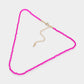 Madeline Love Fuchsia, Gold Faceted Beaded Necklace - Necklaces - desc