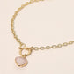Madeline Love Gold, Rose Heart Charm Pendant Toggle Necklace - Necklaces