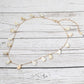 Madeline Love White Marbled Resin Beads Drop Station Necklace - Necklaces - extra