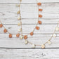 Madeline Love White Marbled Resin Beads Drop Station Necklace - Necklaces - extra