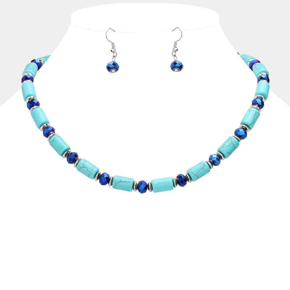 Madeline Love Montana Blue, Turquoise Natural Stone Necklace - Necklaces