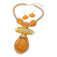 Madeline Love Gold, Yellow Bold Abstract Resin Stone Pendant Accent Statement Necklace - Necklaces - desc