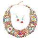 Madeline Love Gold, Multi Multi Strand Beaded Statement Necklace - Necklaces - extra
