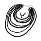 Madeline Love Black Multi Strand Beaded Statement Necklace - Necklaces - desc