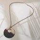 Madeline Love Brown Resin Ring Pendant Cord Necklace - Necklaces