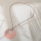 Madeline Love Pink Resin Ring Pendant Cord Necklace - Necklaces
