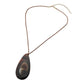 Madeline Love Brown Resin Teradrop Pendant Cord Necklace - Necklaces - desc