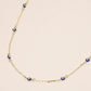 Madeline Love Blue, Gold Evil Eye Bead Station Chain Necklace - Necklaces