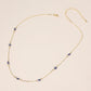 Madeline Love Blue, Gold Evil Eye Bead Station Chain Necklace - Necklaces - desc