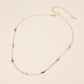 Madeline Love Gold, Multi Evil Eye Bead Station Chain Necklace - Necklaces - desc