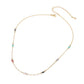 Madeline Love Gold, Multi Evil Eye Bead Station Chain Necklace - Necklaces - extra