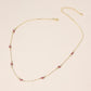 Madeline Love Gold, Red Evil Eye Bead Station Chain Necklace - Necklaces - desc