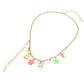 Madeline Love Gold, Multi Easter Bunny Chick Flower Pearl Heart Charm Station Necklace - Necklaces - desc