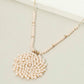 Madeline Love Neutral Round Beaded Pendant Statement Necklace - Necklaces