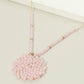 Madeline Love Pink Round Beaded Pendant Statement Necklace - Necklaces