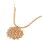 Madeline Love Taupe Round Beaded Pendant Statement Necklace - Necklaces - desc