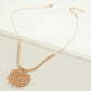 Madeline Love Taupe Round Beaded Pendant Statement Necklace - Necklaces - extra