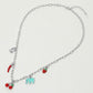 Madeline Love Silver SECET BOX_Sterling Silver Dipped Cherry Elephant Chili Strawberry Lock Charm Station Paperclip Chain Necklace - Necklaces - desc