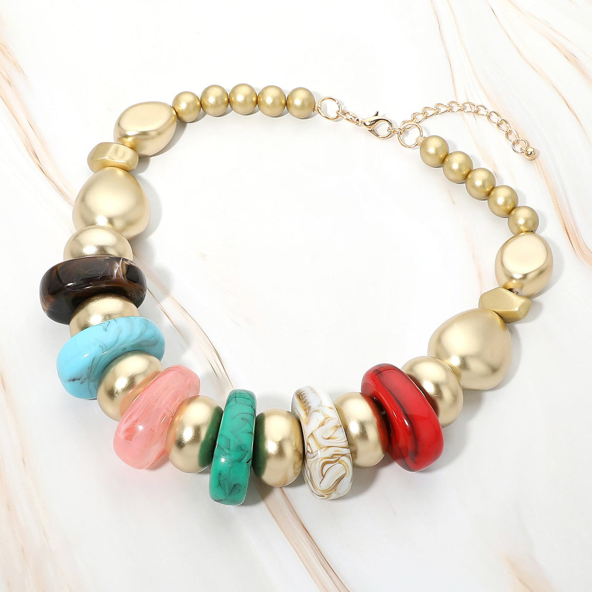 Madeline Love Multi Bold Chunky Beaded Statement Necklace