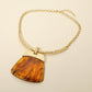 Madeline Love Gold, Tortoise Bold Geometric Plate Pendant Accent Statement Necklace - Earrings