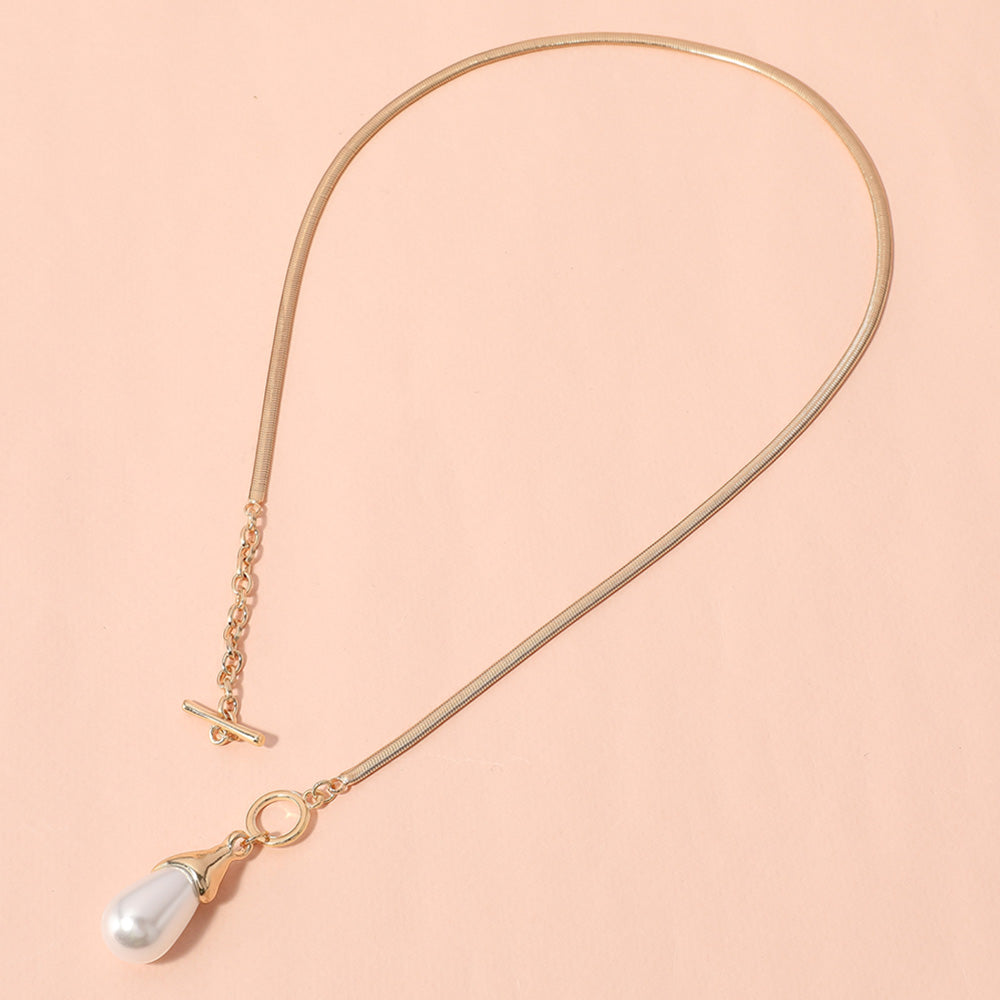 Madeline Love Gold SECRET BOX_Pearl Toggle Pendant Necklace - Necklaces - extra