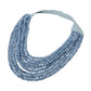 Madeline Love Blue Marbled Ball Beaded Multi Layered Faux Leather Magnetic Necklace - Necklaces - desc