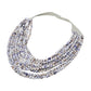 Madeline Love Blue, Multi Marbled Ball Beaded Multi Layered Faux Leather Magnetic Necklace - Necklaces - desc