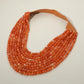 Madeline Love Orange Marbled Ball Beaded Multi Layered Faux Leather Magnetic Necklace - Necklaces