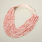 Madeline Love Peach Marbled Ball Beaded Multi Layered Faux Leather Magnetic Necklace - Necklaces