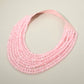 Madeline Love Pink Marbled Ball Beaded Multi Layered Faux Leather Magnetic Necklace - Necklaces