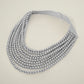 Madeline Love Rhodium Marbled Ball Beaded Multi Layered Faux Leather Magnetic Necklace - Necklaces