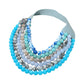 Madeline Love Blue, Multi Multi Strand Marbled Ball Beaded Faux Leather Magnetic Necklace - Necklaces - desc