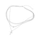 Madeline Love Clear, Silver, White Gold White Gold Dipped Stone Pave Cross Pendant Accent Layered Herringbone Chain Necklace - Necklaces - extra