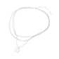 Madeline Love Silver, White, White Gold White Gold Dipped Square Pendant Accent Mixed Paperclip Chain Layered Necklace - Necklaces - extra