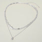 Madeline Love Cream, Silver Stone Cluster Pendant Accent Pearl Beaded Paperclip Chain Layered Necklace - Necklaces - extra