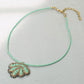Madeline Love Mint Felt Back Seed Beaded Shell Pendant Necklace - Necklaces