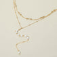 Madeline Love Cream, Gold Layered Pearl Drop Earrings - Necklaces