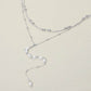 Madeline Love Cream, Silver Layered Pearl Drop Earrings - Necklaces