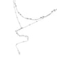 Madeline Love Cream, Silver Layered Pearl Drop Earrings - Necklaces - desc
