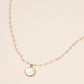 Madeline Love Cream, Gold Pearl Coin Pendant Faceted Beaded Chain Necklace - Necklaces