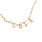 Semi Fine Collection - 18K Gold Dipped Brass Metal LOVE Monogram Charm Paperclip Chain Necklace