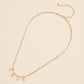 Semi Fine Collection - 18K Gold Dipped Brass Metal LOVE Monogram Charm Paperclip Chain Necklace