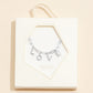 Semi Fine Collection - 18K Gold Dipped Brass Metal LOVE Monogram Charm Paperclip Chain Necklace