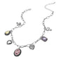 Madeline Love Antique Silver, Multi Antique Metal Oval Teardrop Rectangle Stone Cluster Metal Heart Cross Charm Station Necklace - Necklaces - extra