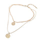 Madeline Love Peach Layered Coin Pendant Beaded Necklace - Necklaces - desc