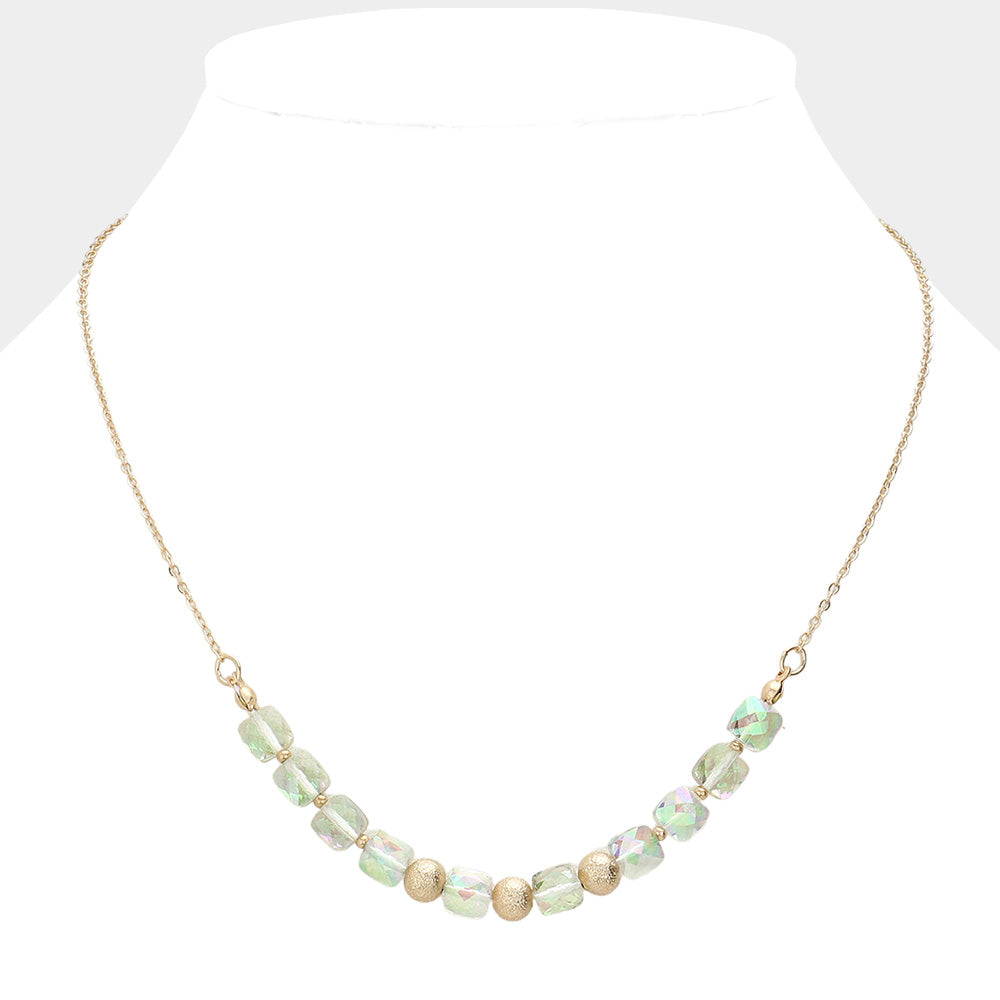 Madeline Love Clear Faceted Beaded Necklace - Necklaces