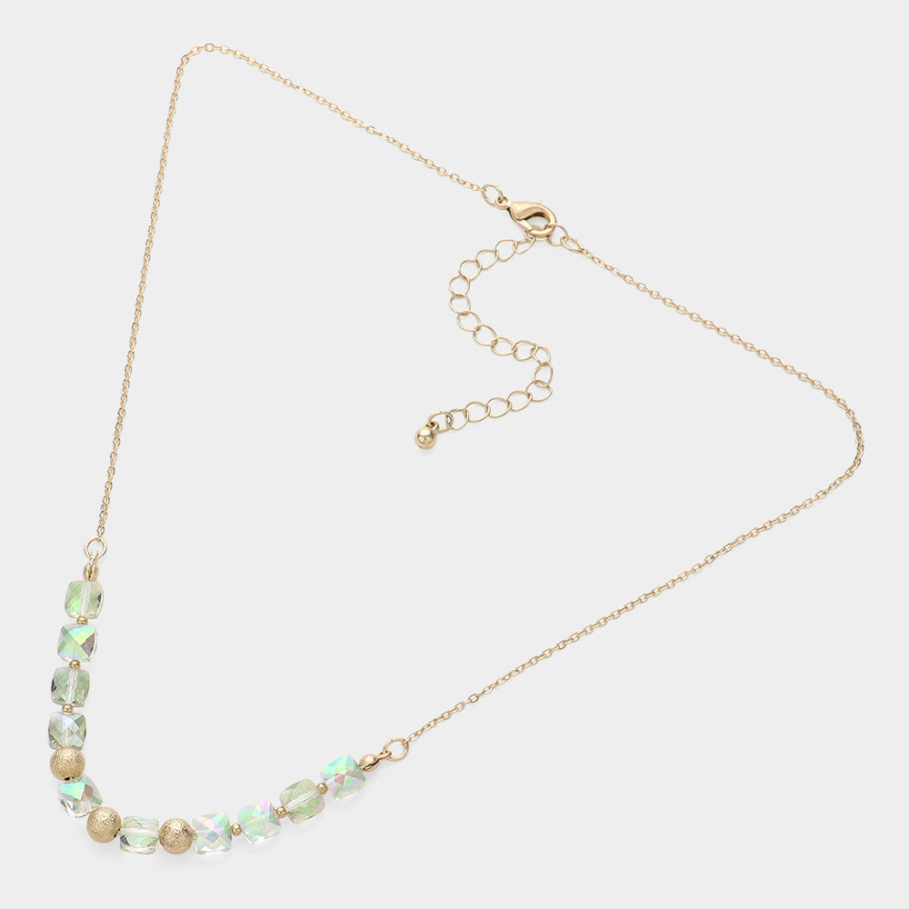 Madeline Love Clear Faceted Beaded Necklace - Necklaces - desc