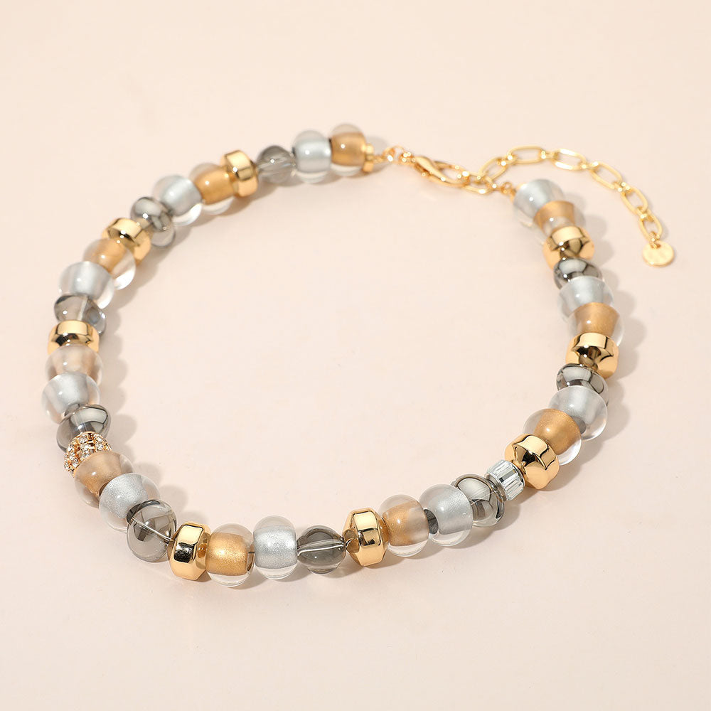 Madeline Love Gold, Silver Multi Beaded Necklace - Necklaces