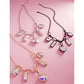 Teardrop Rectangle Heart Stone Station Necklace