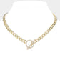 Madeline Love Gold 14K Gold Plated CZ Stone Paved Toggle Necklace - Necklaces